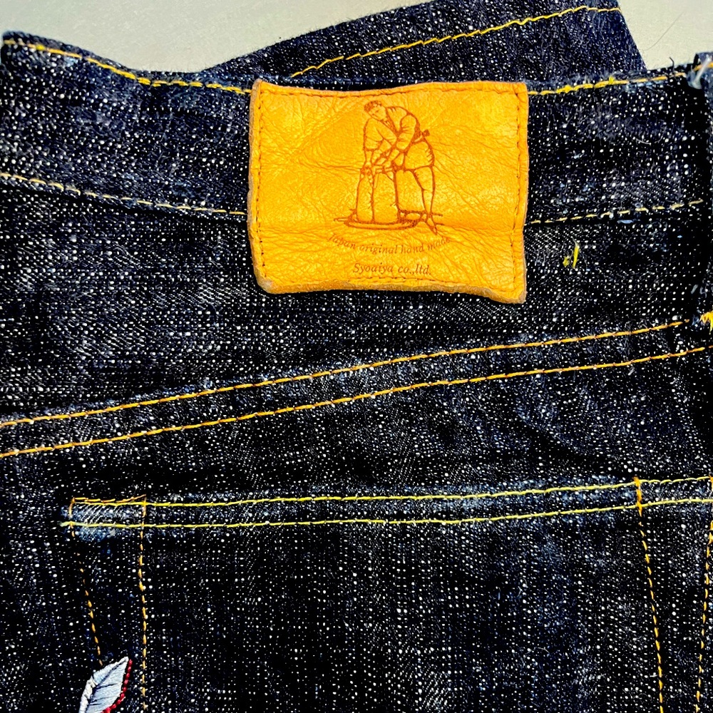Pure Blue Japan WSB013 16oz Double Slub Slim Tapered Jeans 34"/31 - 3-4 Wears